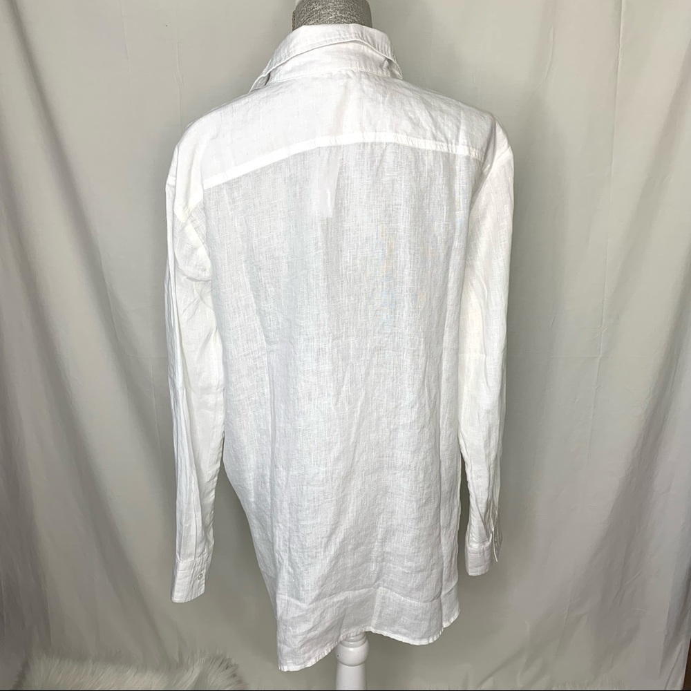 JAMES PERSE Casual Linen White Shirt SIZE 4 NWT - Picture 8 of 13
